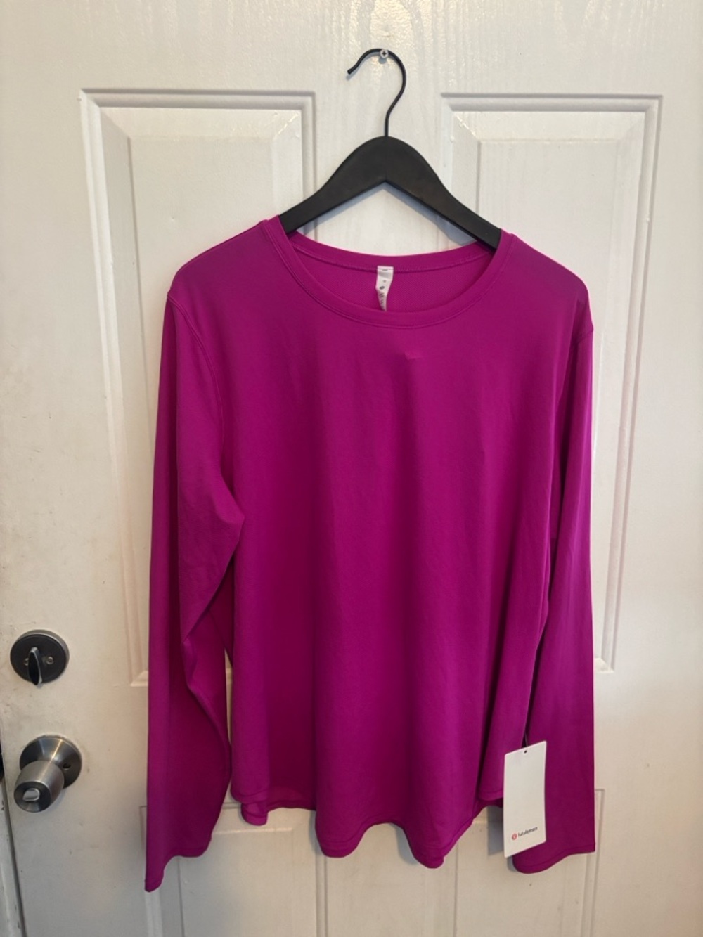 Lululemon High Neck Run and Train Long Sleeve, Highlight Purple, Size 18